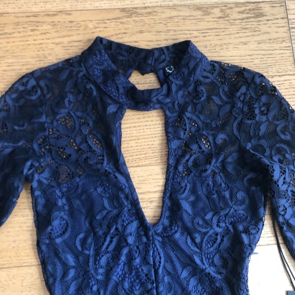 For love & lemons navy blue lace dress sz XS - Picture 6 of 8